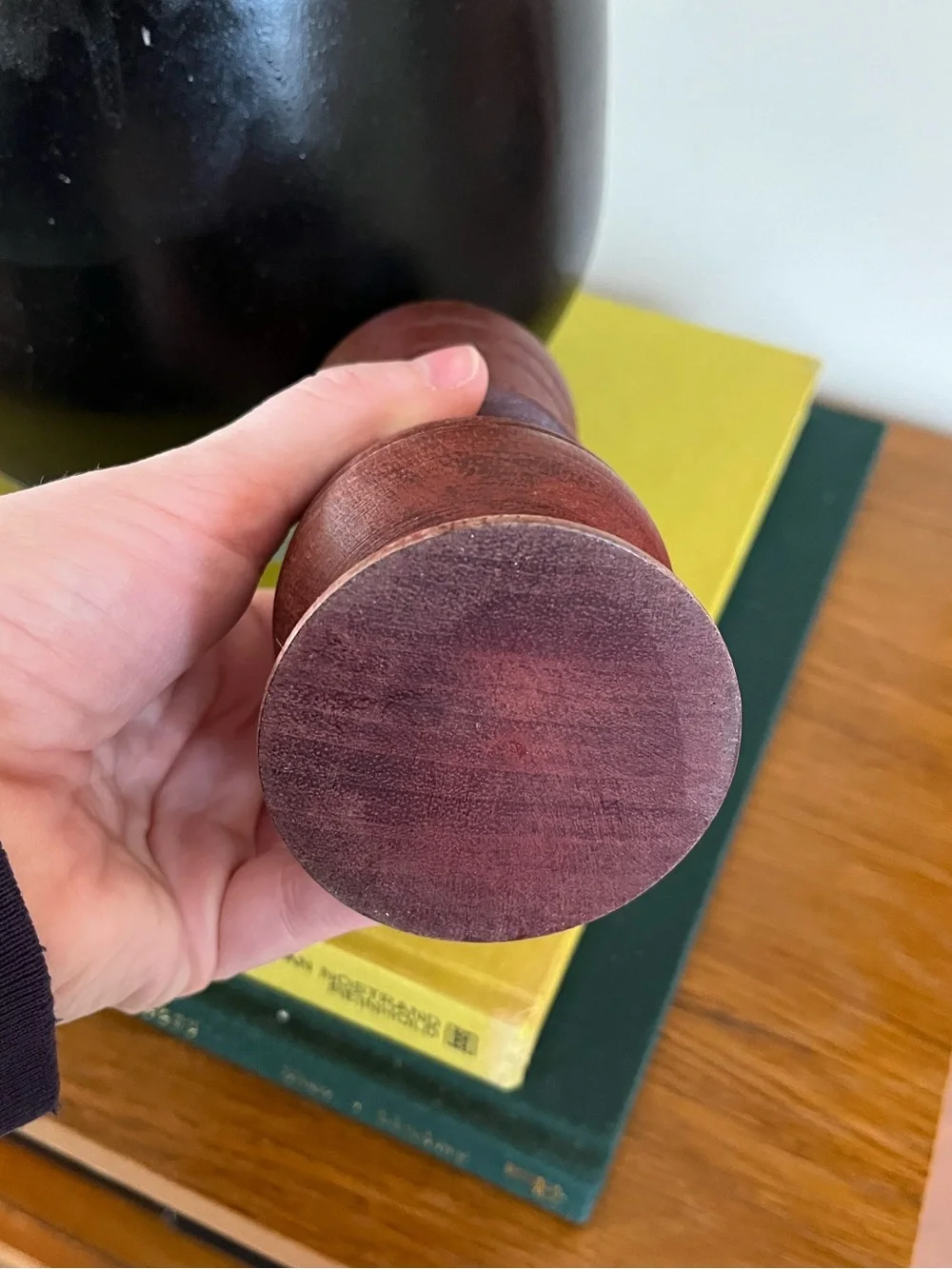 Short Wooden Candle Stick Holder